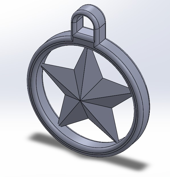 Lone Star Necklace/Key Chain/Christmas Ornament (Spinning and Static versions)