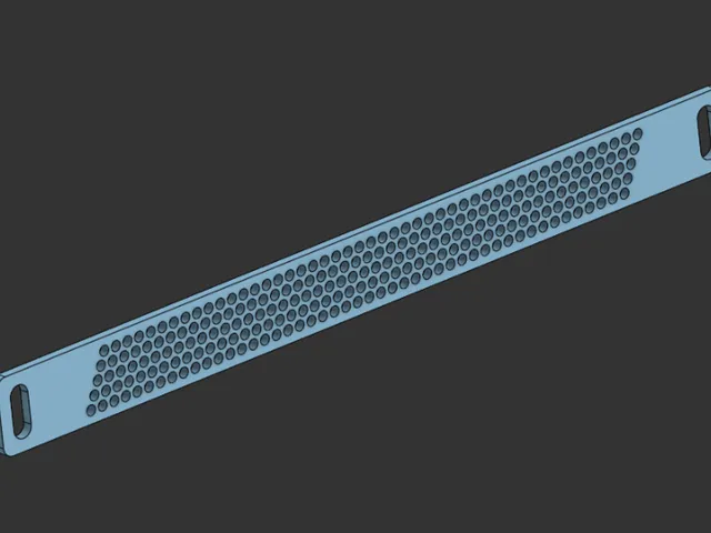 10" 0.5U Cover Plate (Ventilated)