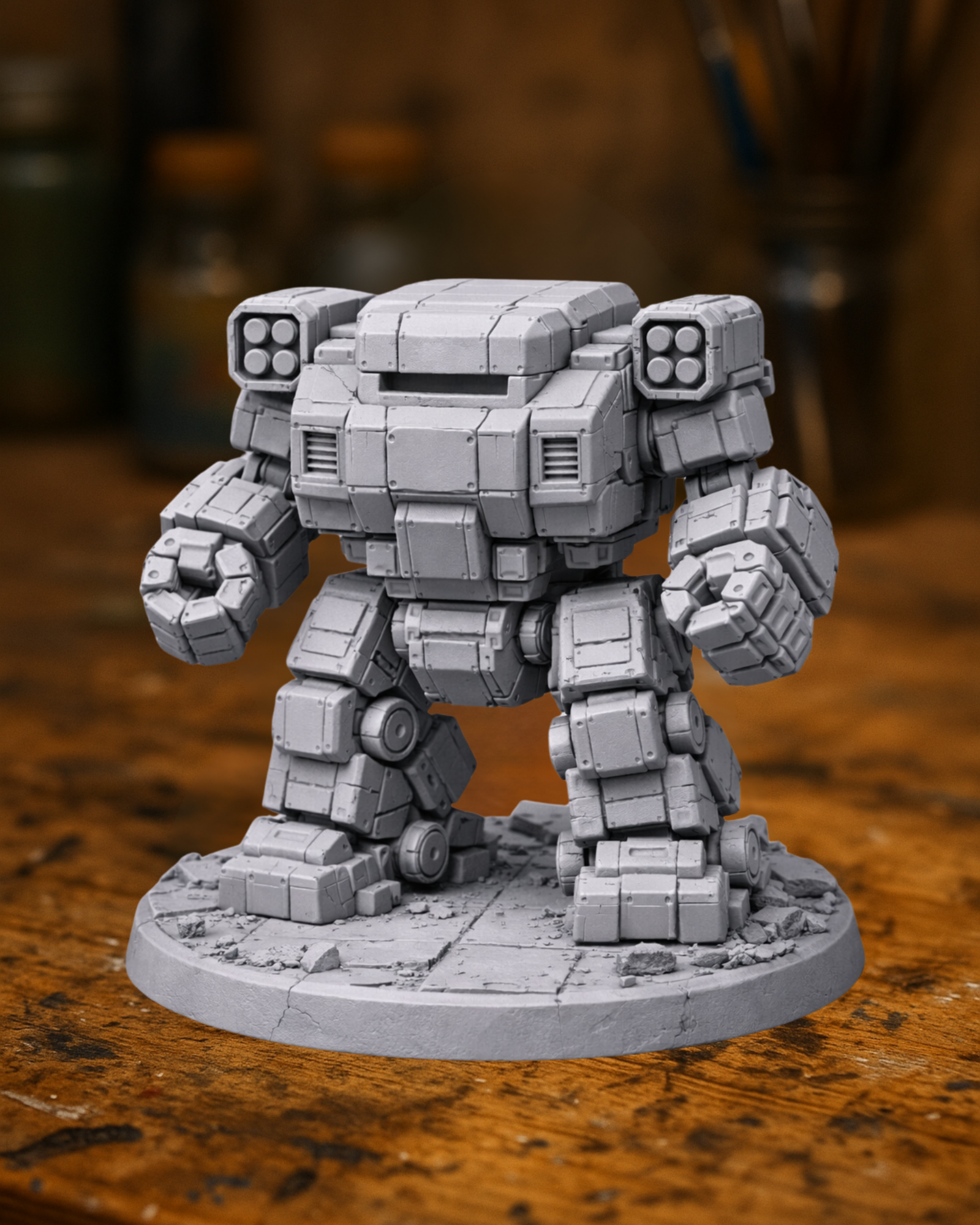 Heavy Mech Walker – Chibi Style Sci-Fi Robot