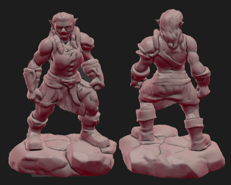 DND Female Stonebound Warrior No Support Fastprint FDMReady