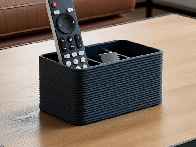 Ribbed Design Remote Control Holder, Remote Caddy