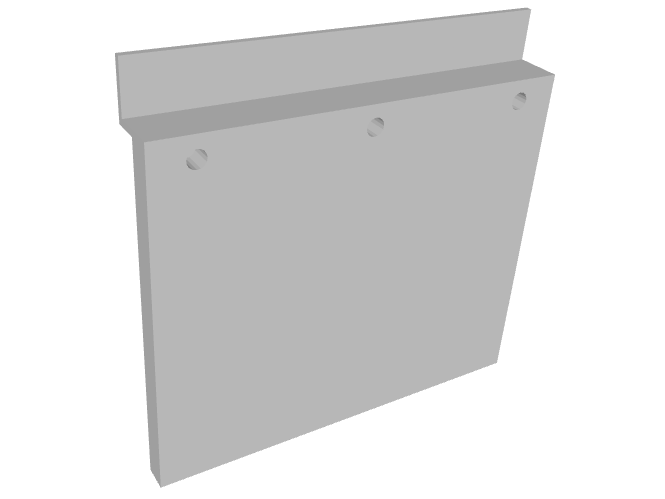Slatwall Adapter Mount - 5.0" W x 4.25" T