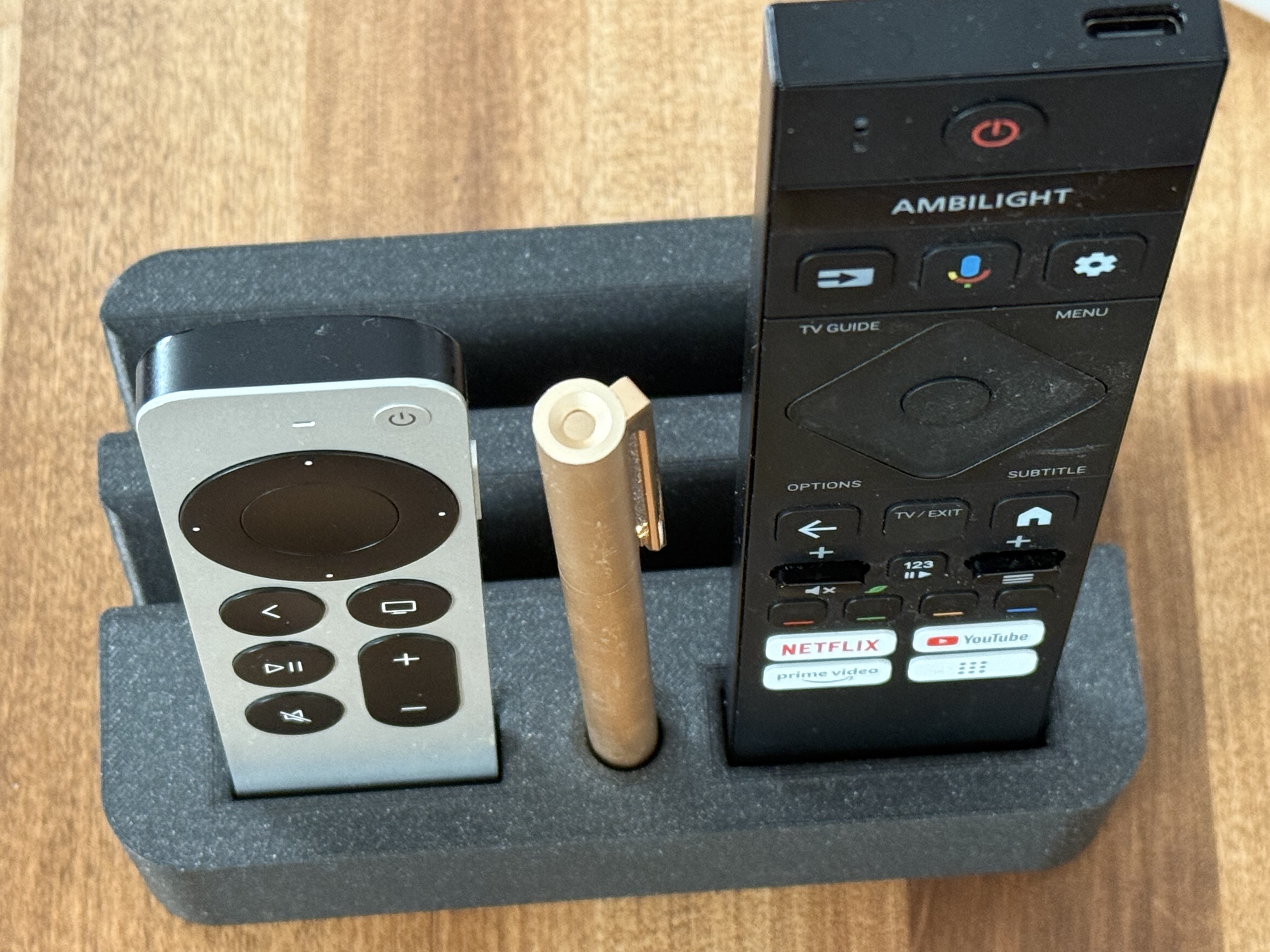 Tablet & Remote Holder (Apple TV + Philips)