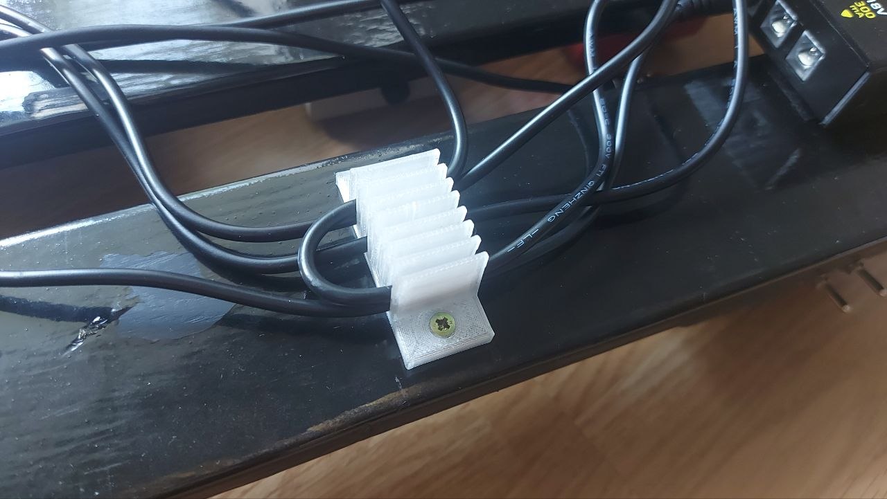Power supply cable organizer for pedal boards