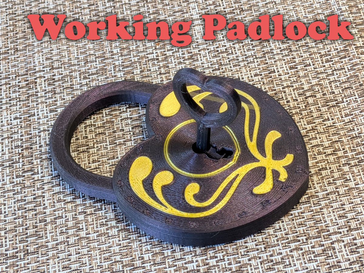 The Heart Lock: Functional 3D-Printed Padlock
