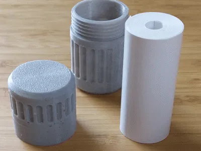 "Film Canister" container for instant camera refills