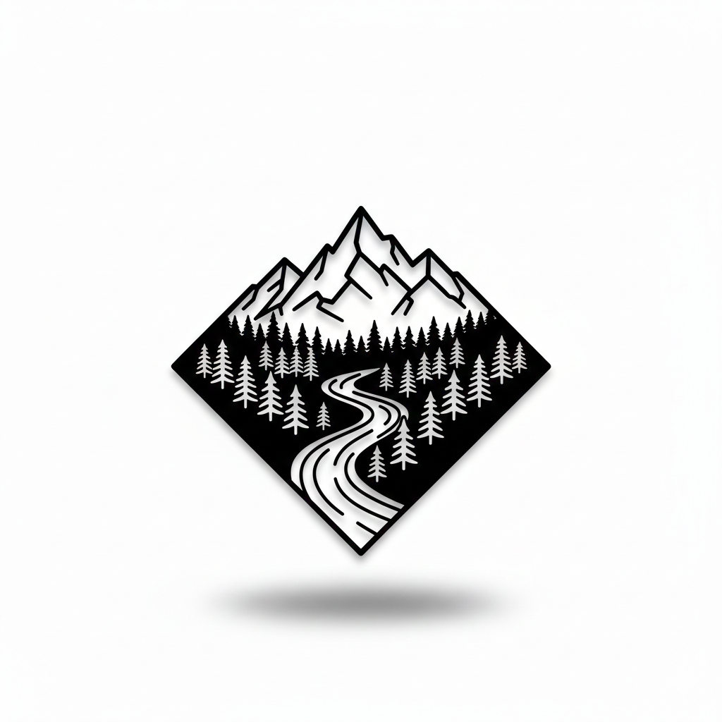 Universal mountain river wall decoration