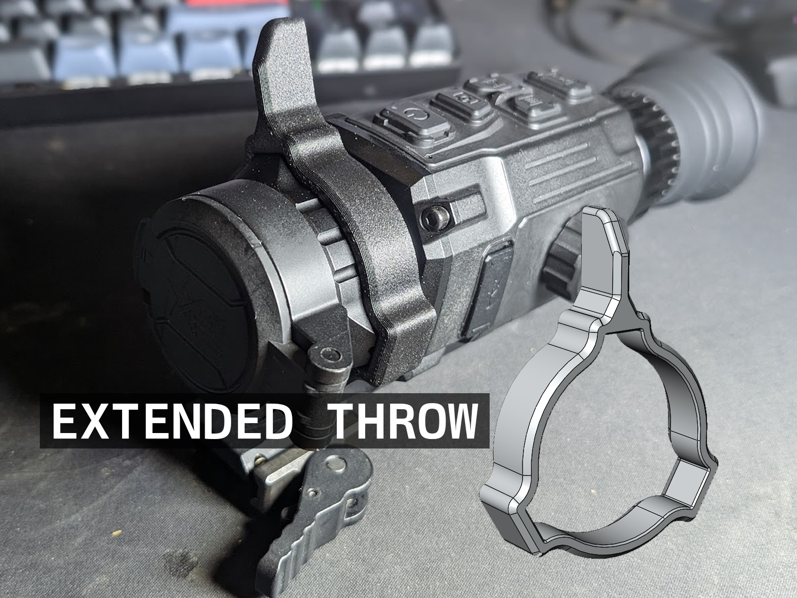 Extended Throw Lever for AGM Rattler V2