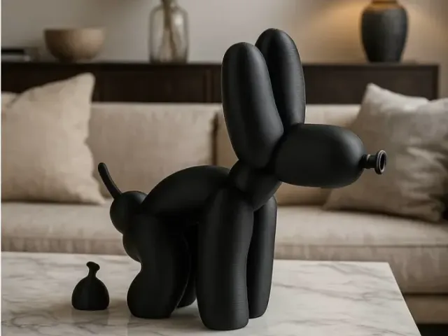 Balloon Dog Poop Sculpture