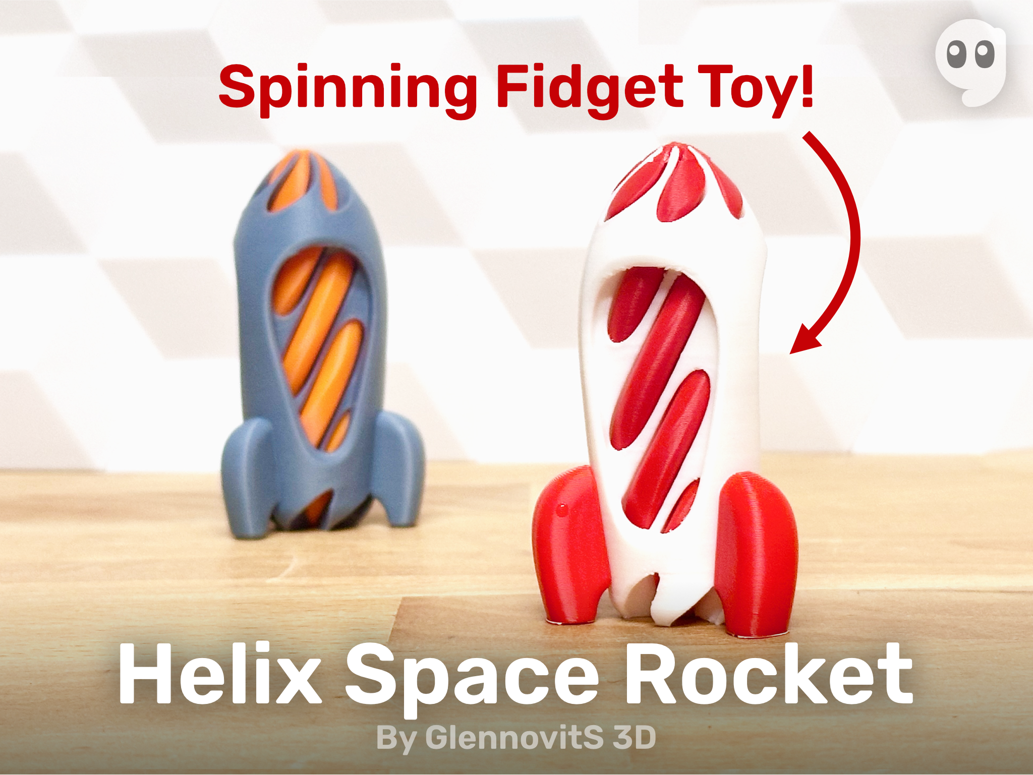 Helix Space Rocket (fidget vortex spinner toy)