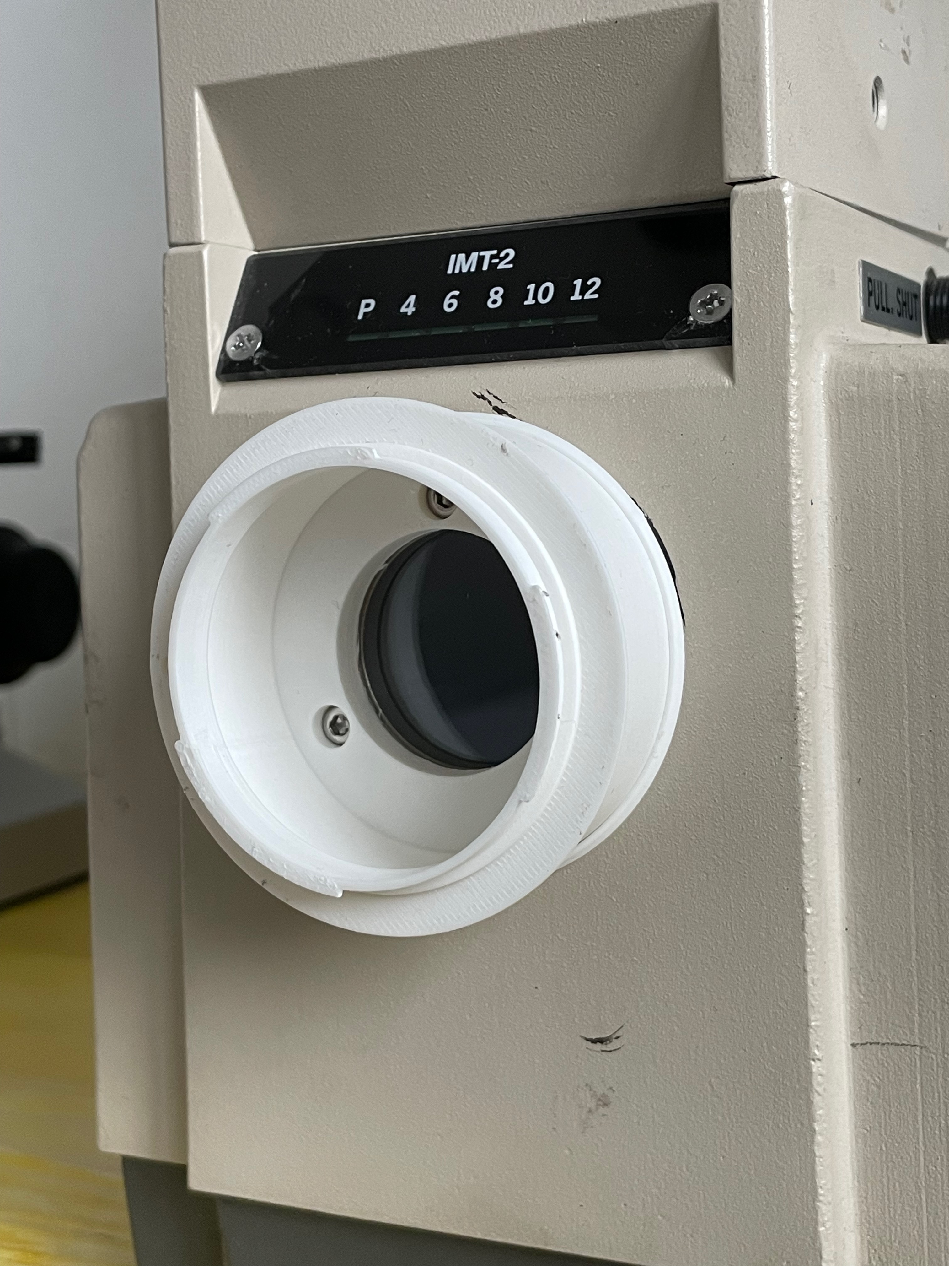 Olympus inverse microscope IMT-2 - Canon EOS camera adapter