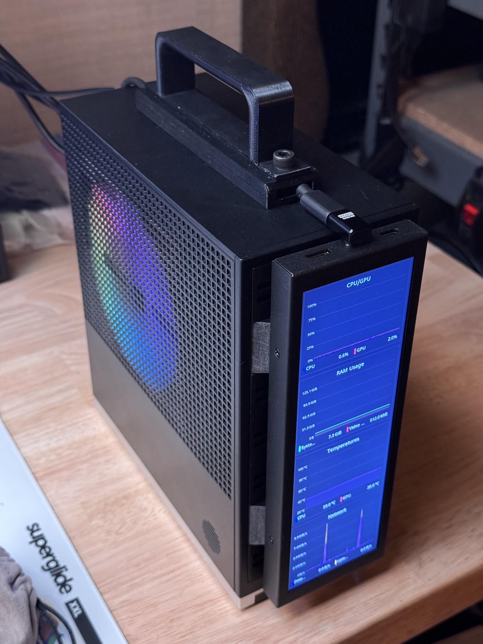 Front Panel Monitor System for Framework Desktop