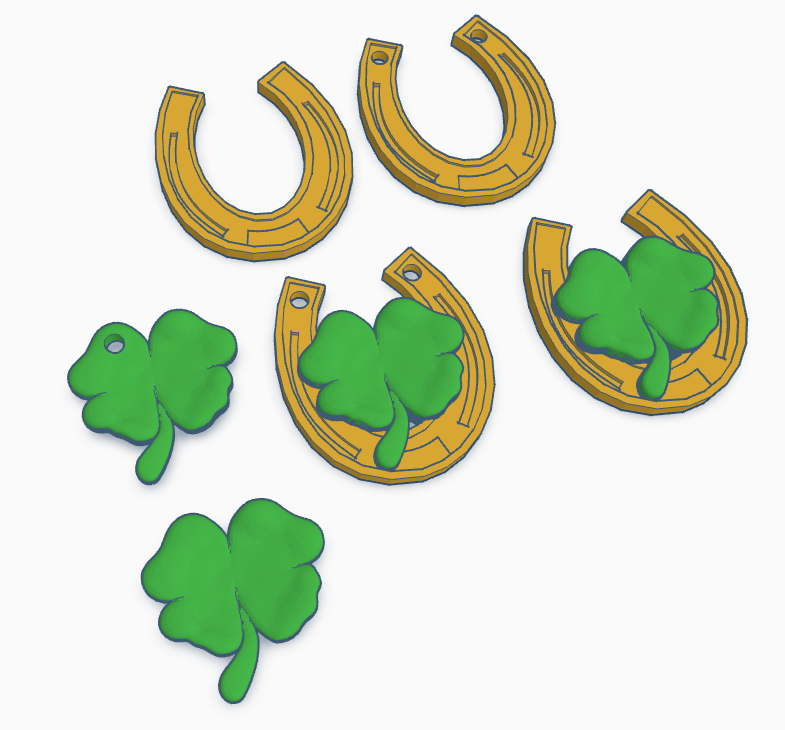 fast printed lucky charms, Glücksbringer