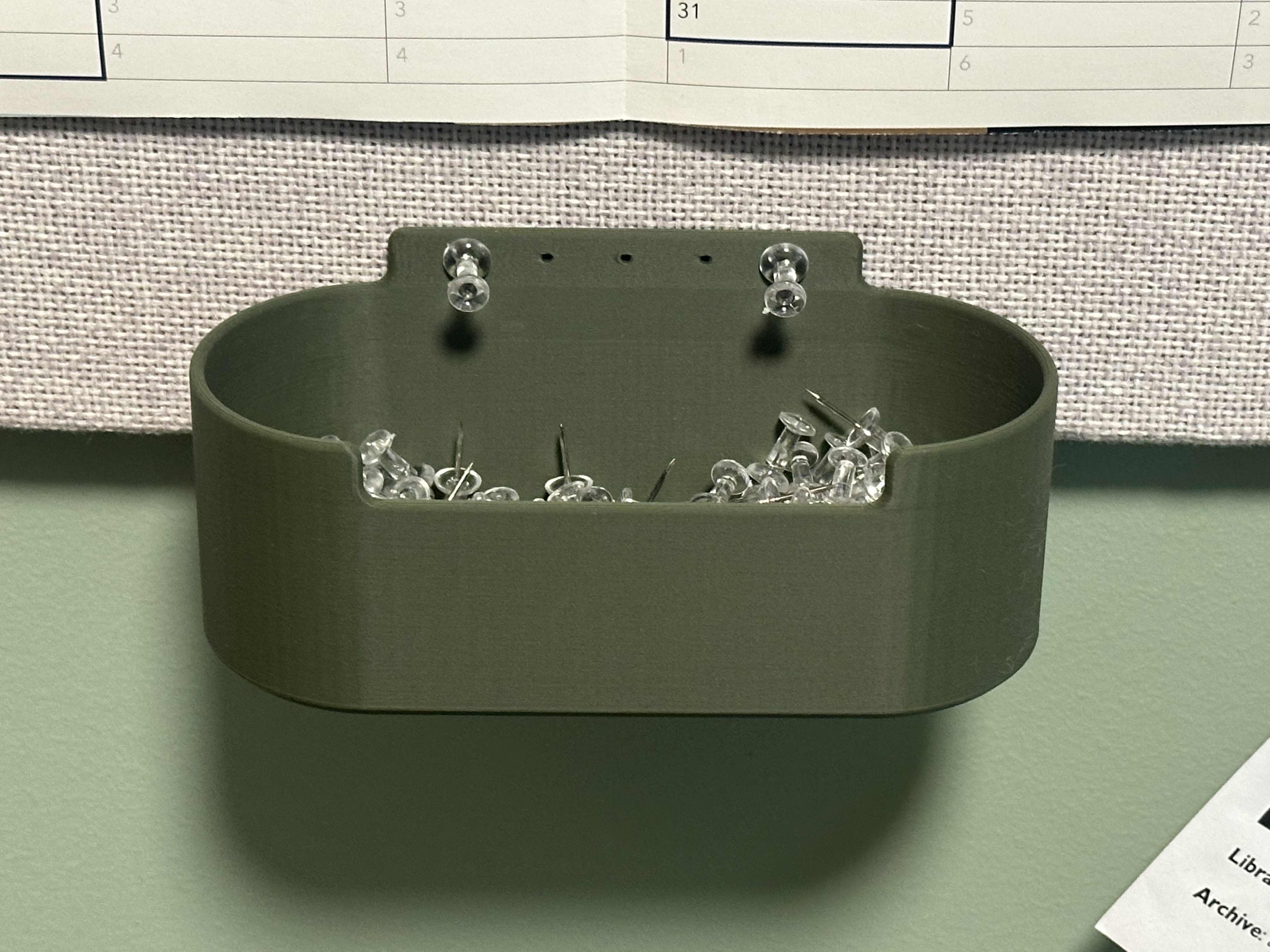 Pushpin Box for Corkboard