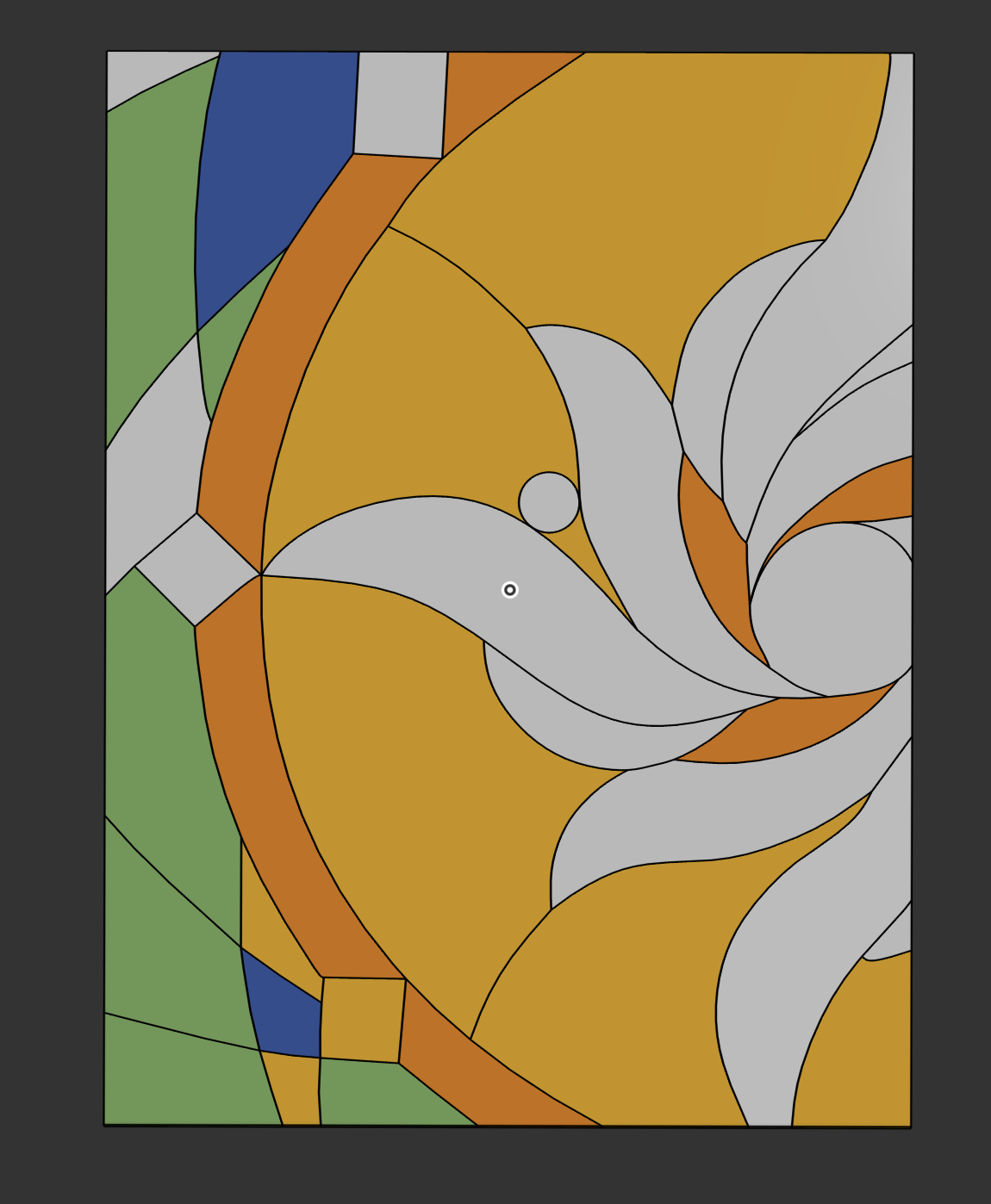 GeoGlass - Half Ring Flower