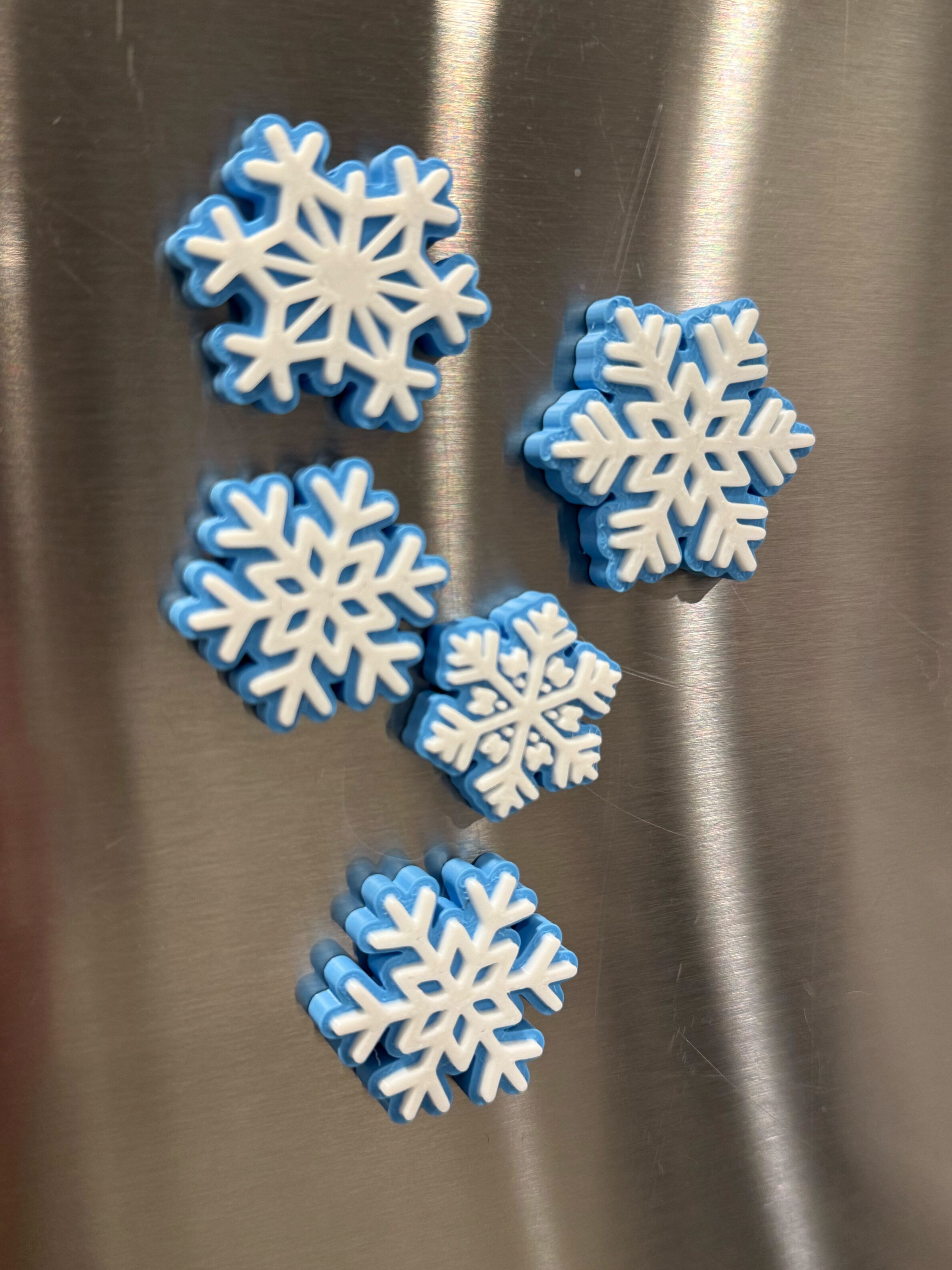Tiny Snowflake Magnets