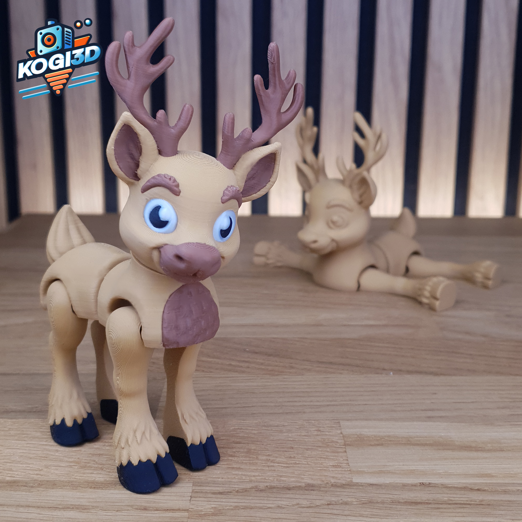 Print in Place Articulated Reindeer Model