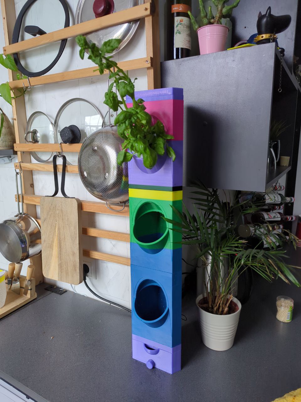 Miniatura 3 do modelo 3D Modular Hydroponic Garden Tower MK1 (Stackable)