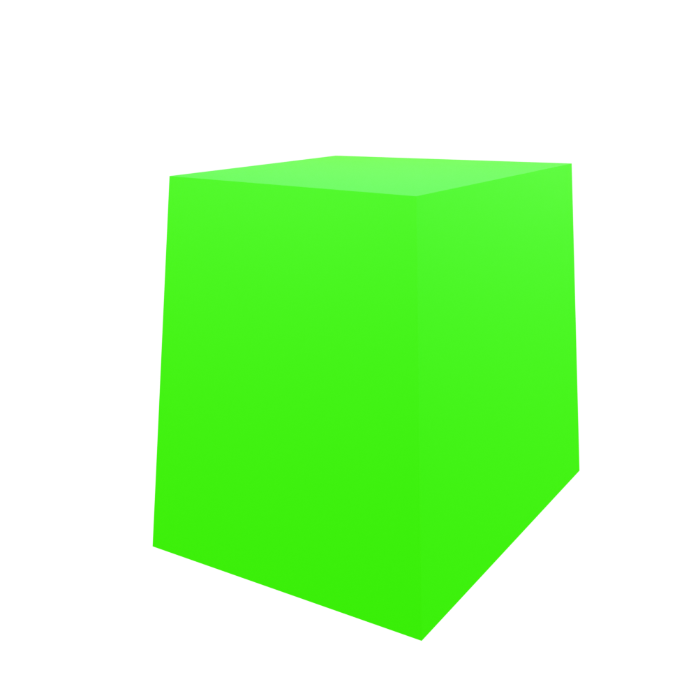 Flat cube optical illusion