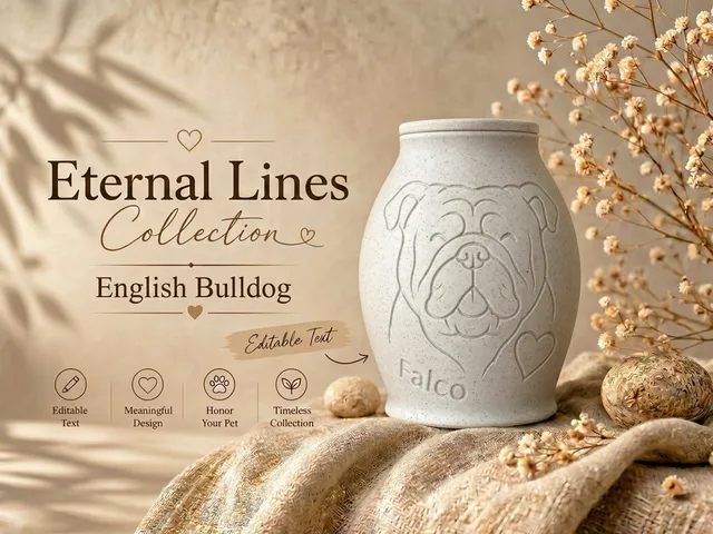 Eternal Lines Urn – English Bulldog