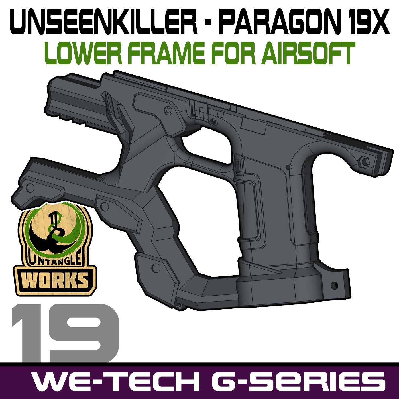 UNW airsoft GBB version of: Unseenkiller Paragon 19X