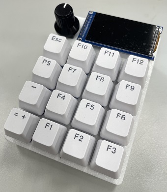16-key Macro Pad with rotary encoder and LCM