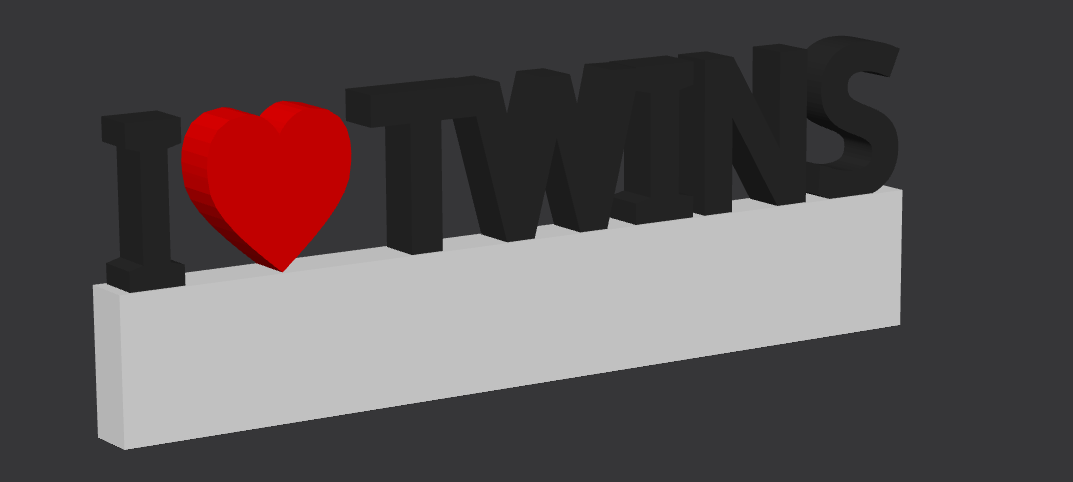 I Love Twins Sign
