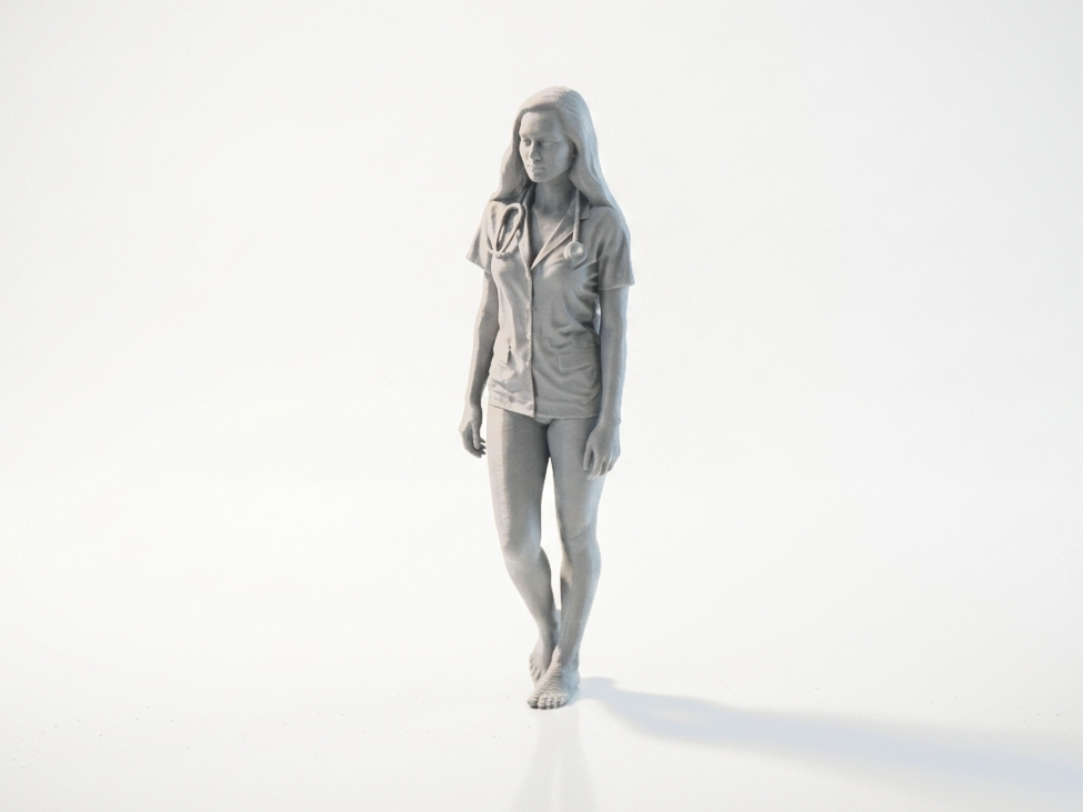 Medical Professional Figurine Female 3D Printable