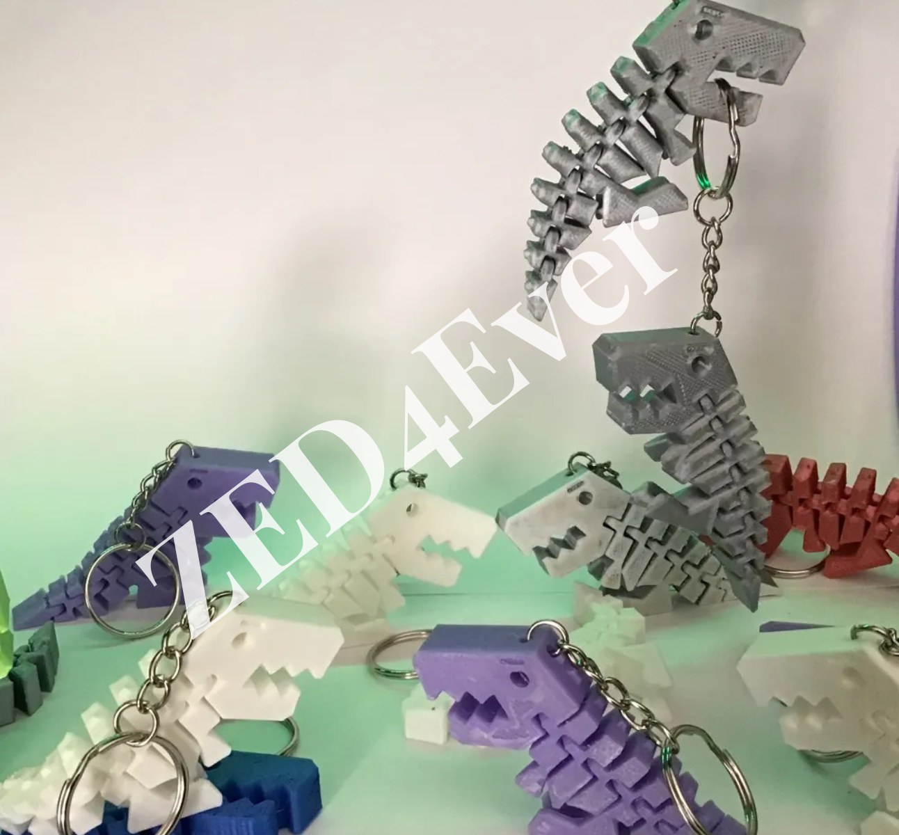 Miniatura 2 do modelo 3D Flexy rex keychain