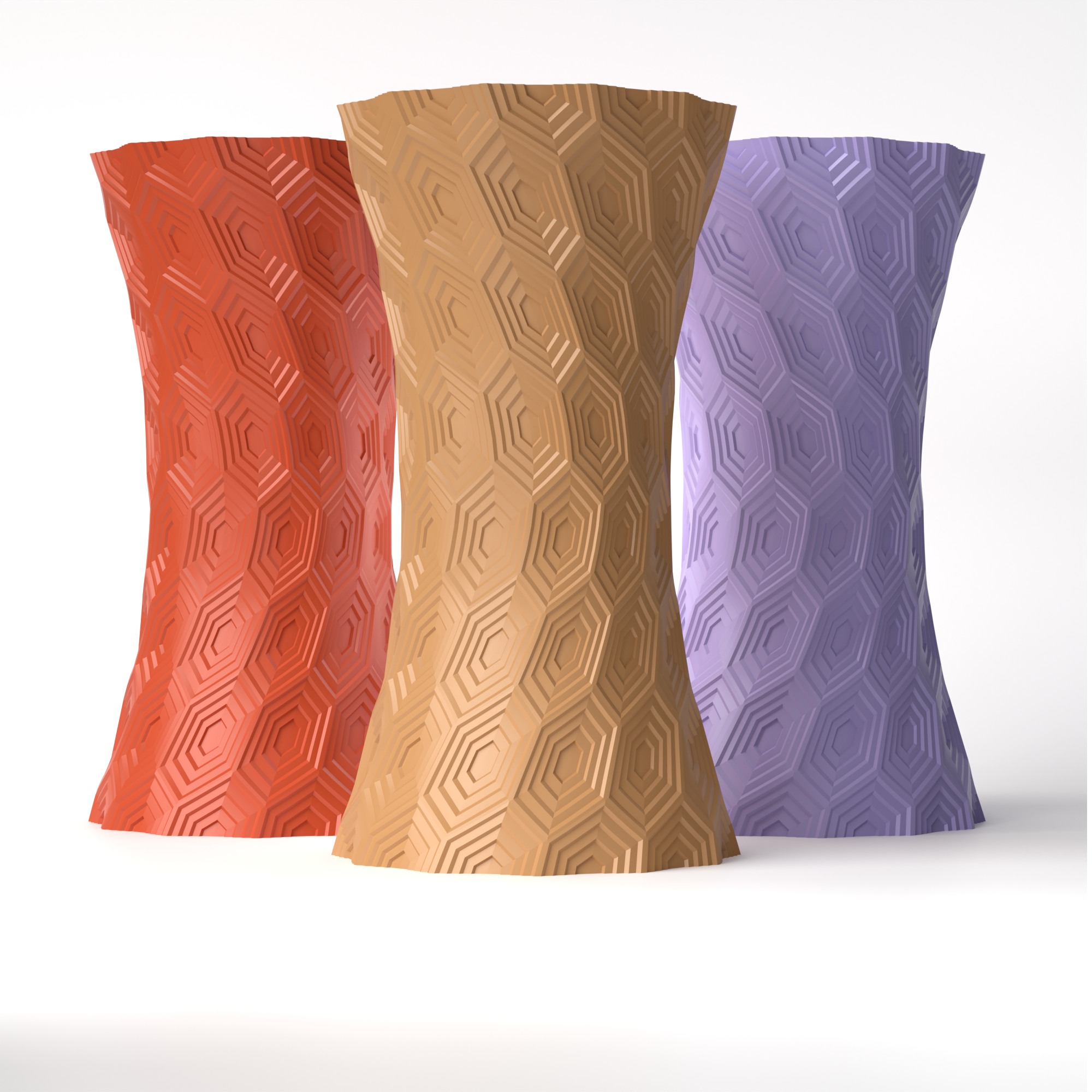 hexagonal pattern vase