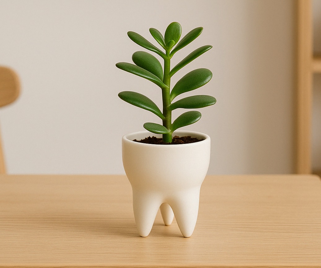 Tooth-Shaped Planter – Pot for Succulents - Decor