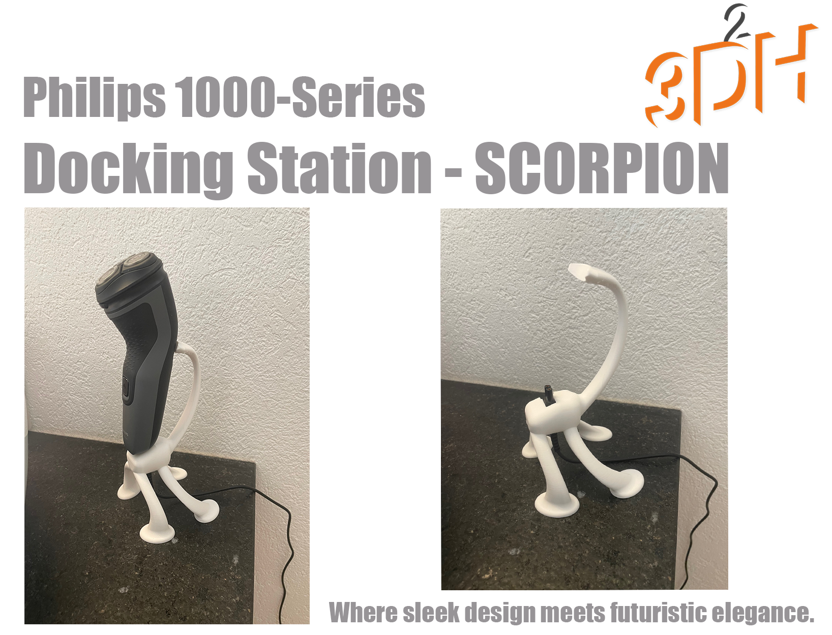 SCORPION docking station for Philips 1000 Series Dry shaver