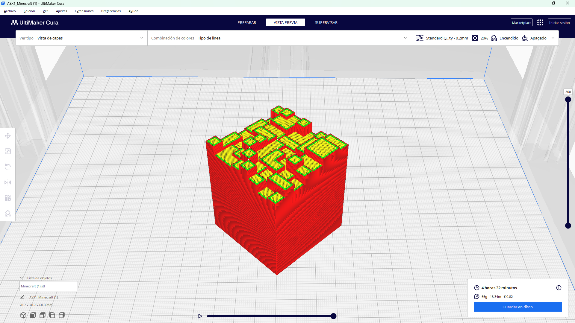 Miniatura 2 do modelo 3D Minecraft ground cube