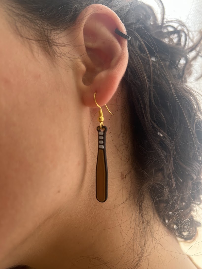Baseball Bat Earring