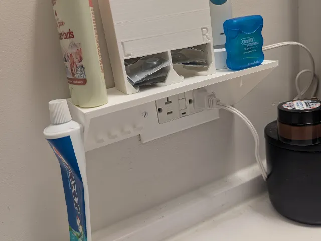 Horizontal GFCI Outlet Shelf