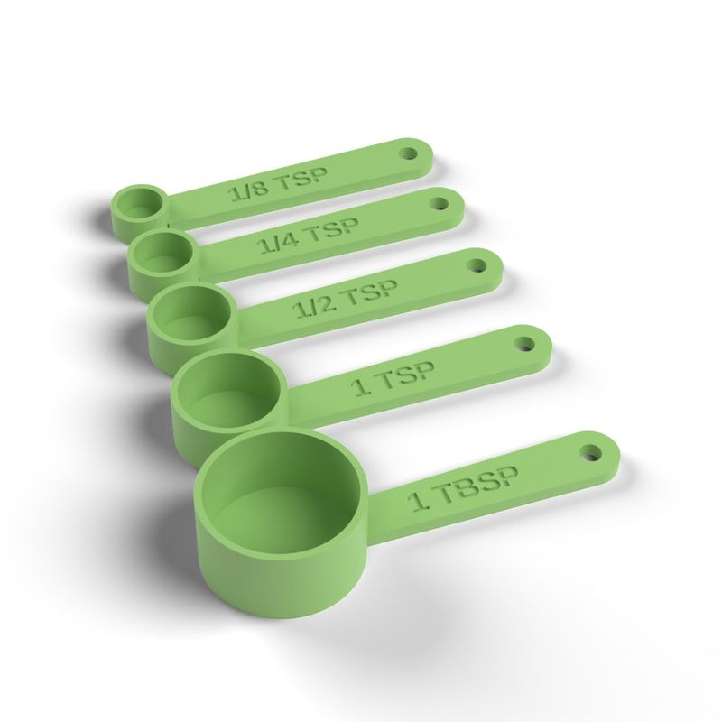 Measuring Spoons Set - Accurate Flat-Bottomed Scoops, tbsp to 1/8 tsp ...