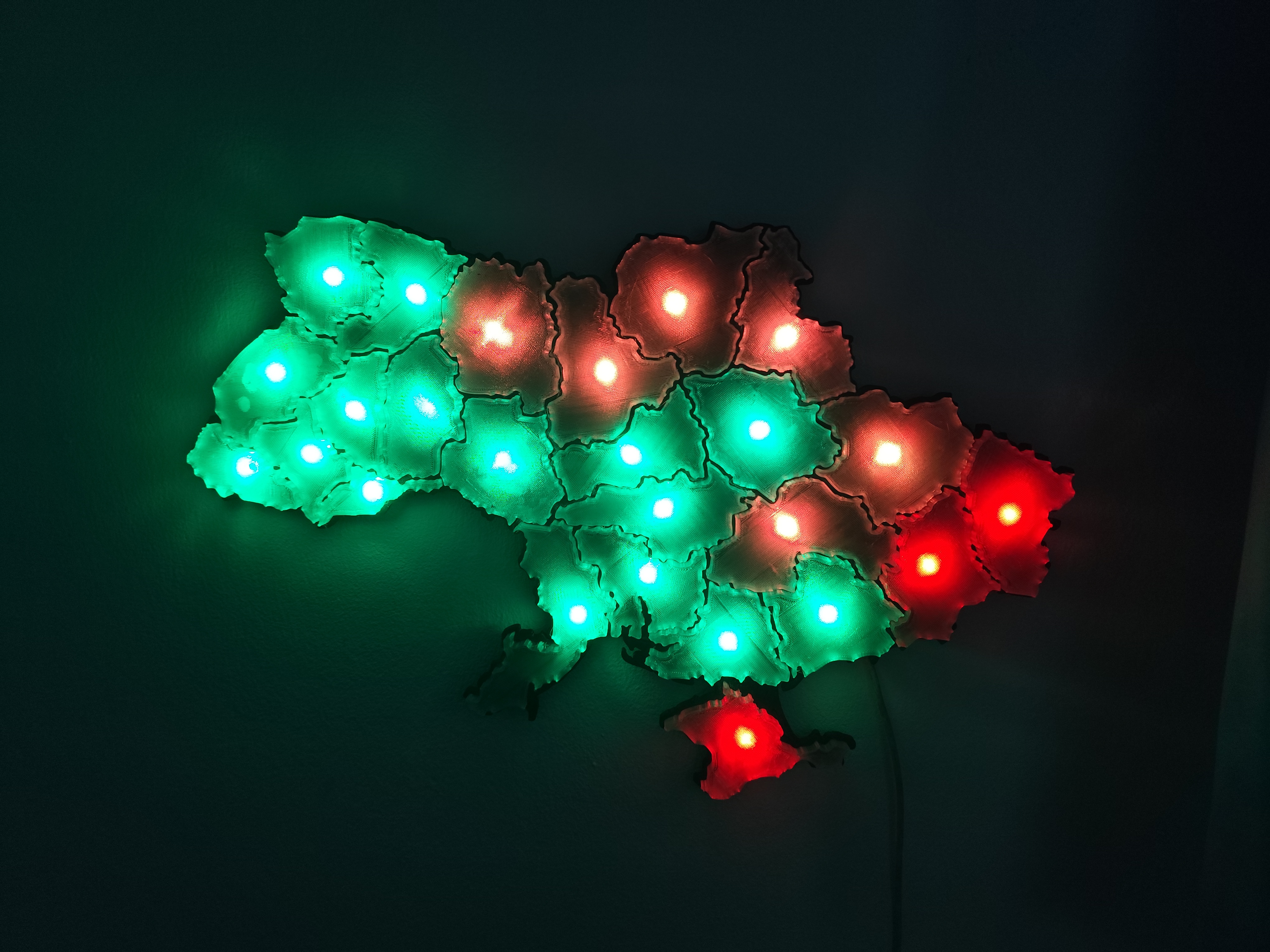 ESP32 Ukraine Air Alert Map V0.1