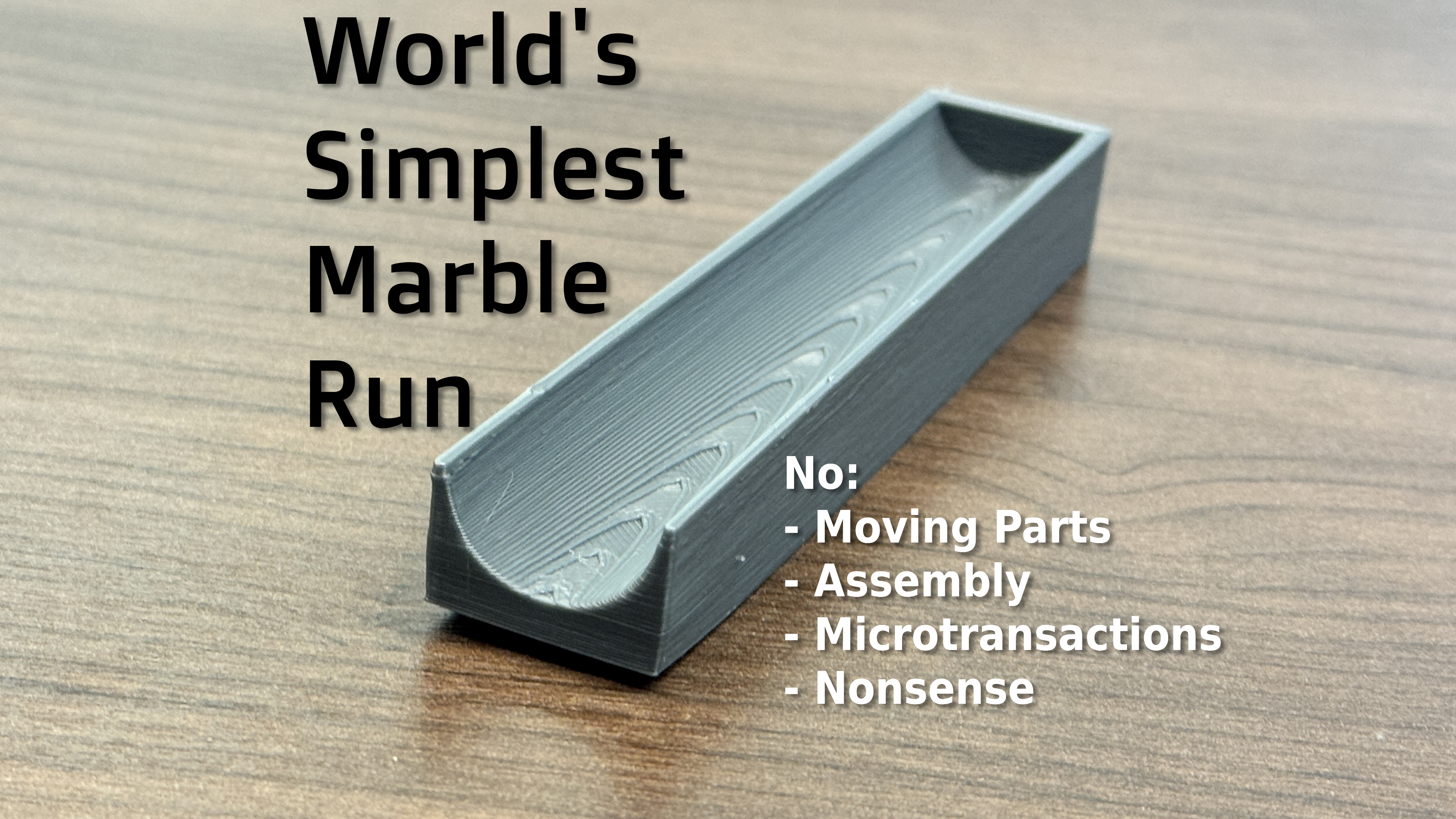 World's Simplest Marble Run