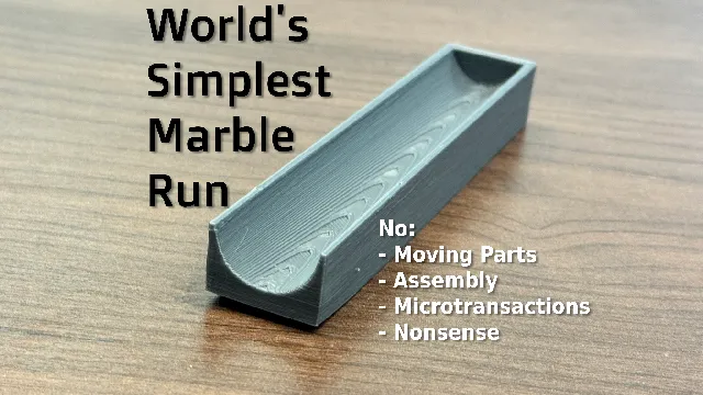 World's Simplest Marble Run
