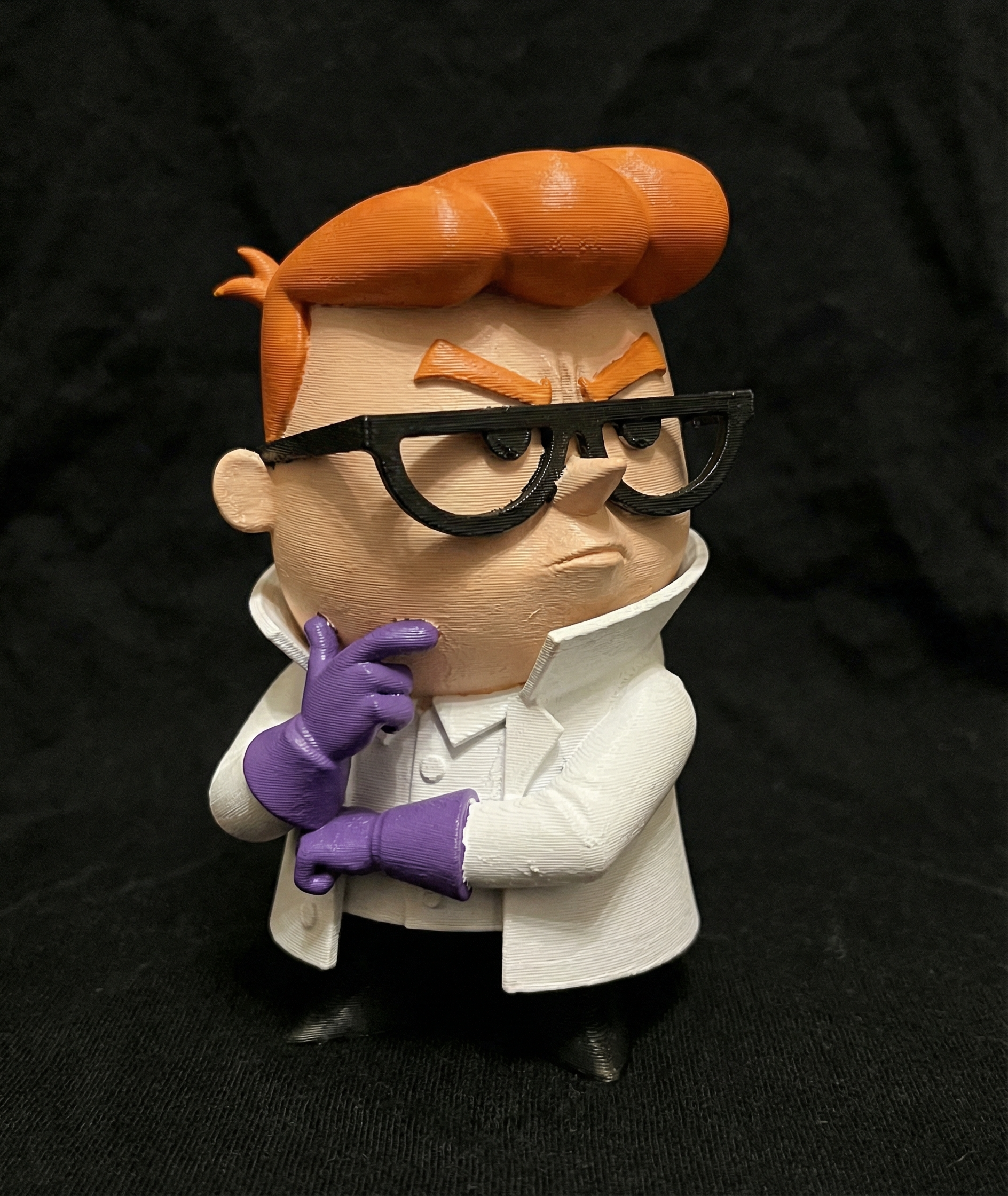 Boy Genius Scientist | Dexter Fan Art Statue | Retro Cartoon Miniature