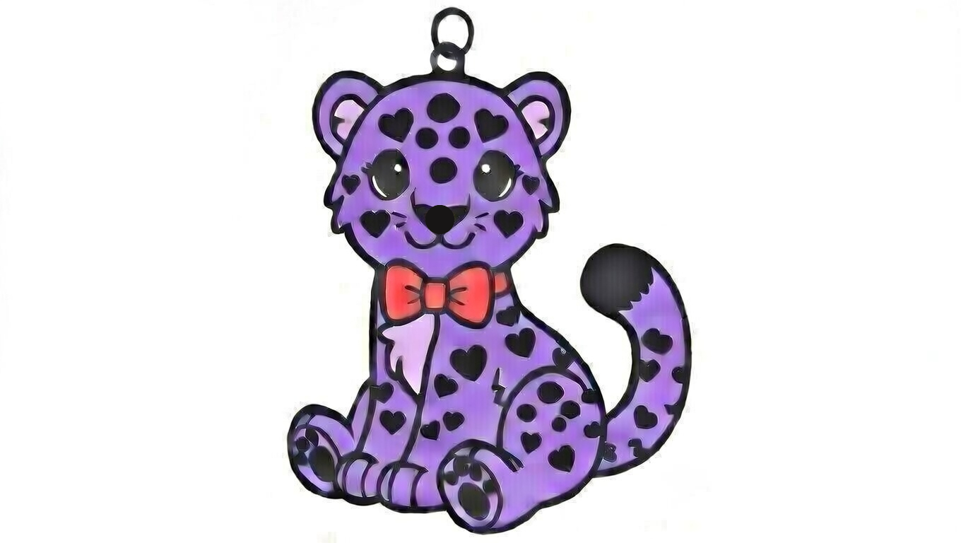 Valentine's Day panther key chain