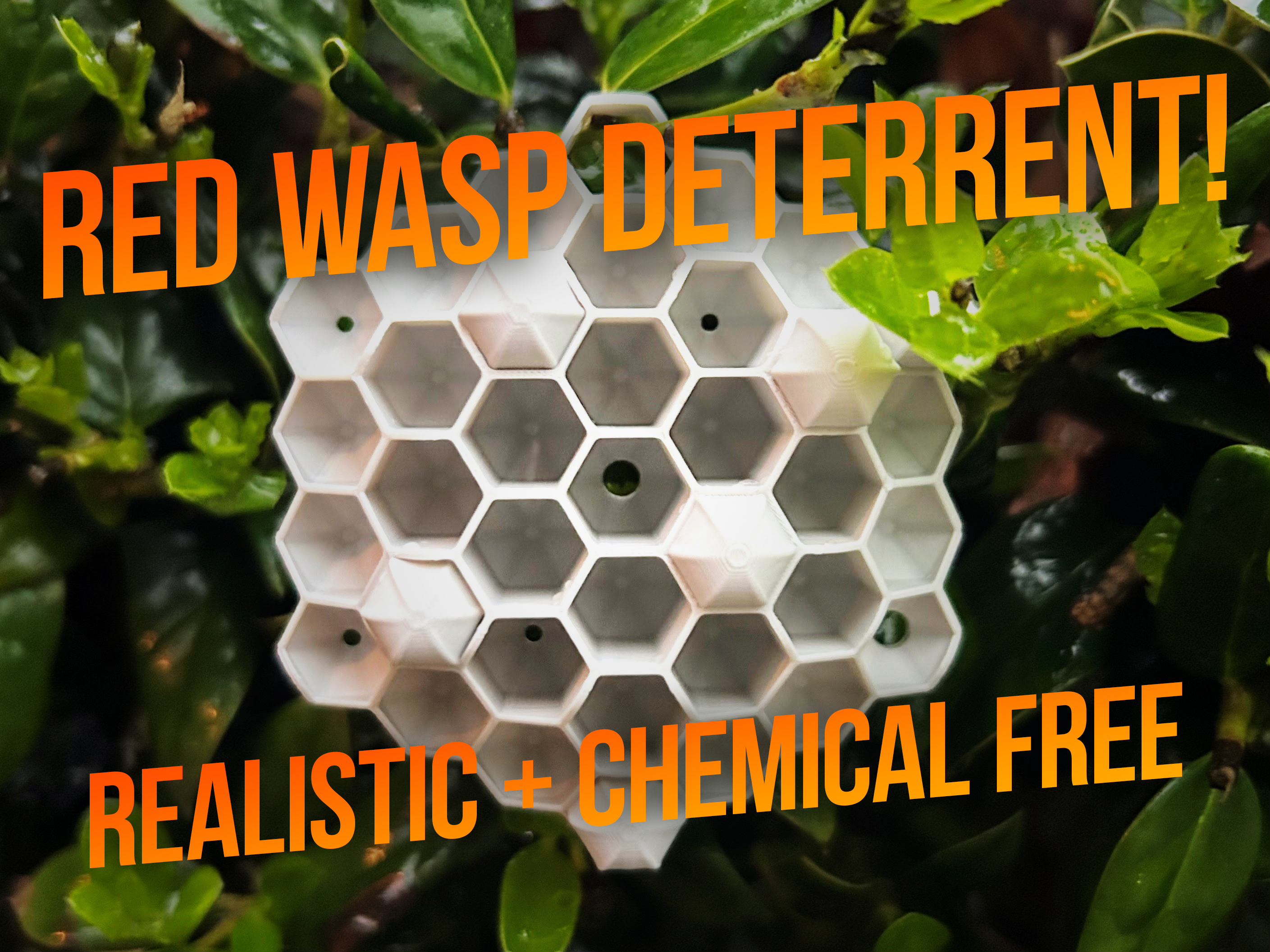 Realistic RED WASP Deterrent 3D model thumbnail