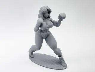 Female Boxer Figurine
