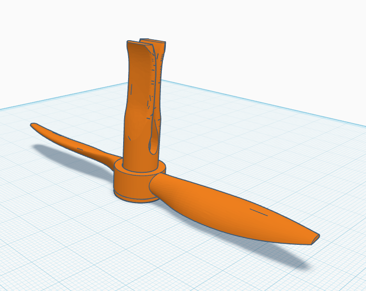 print in place car vent propeller clip