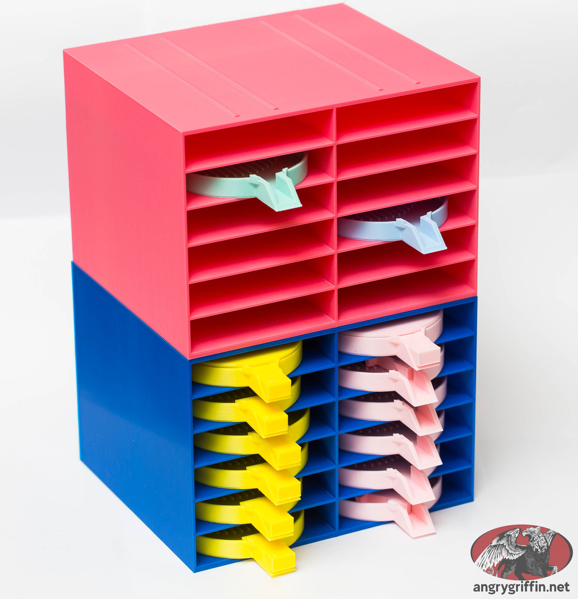 Miniatura 4 do modelo 3D Diamond Beading Round Stackable Tray Holder