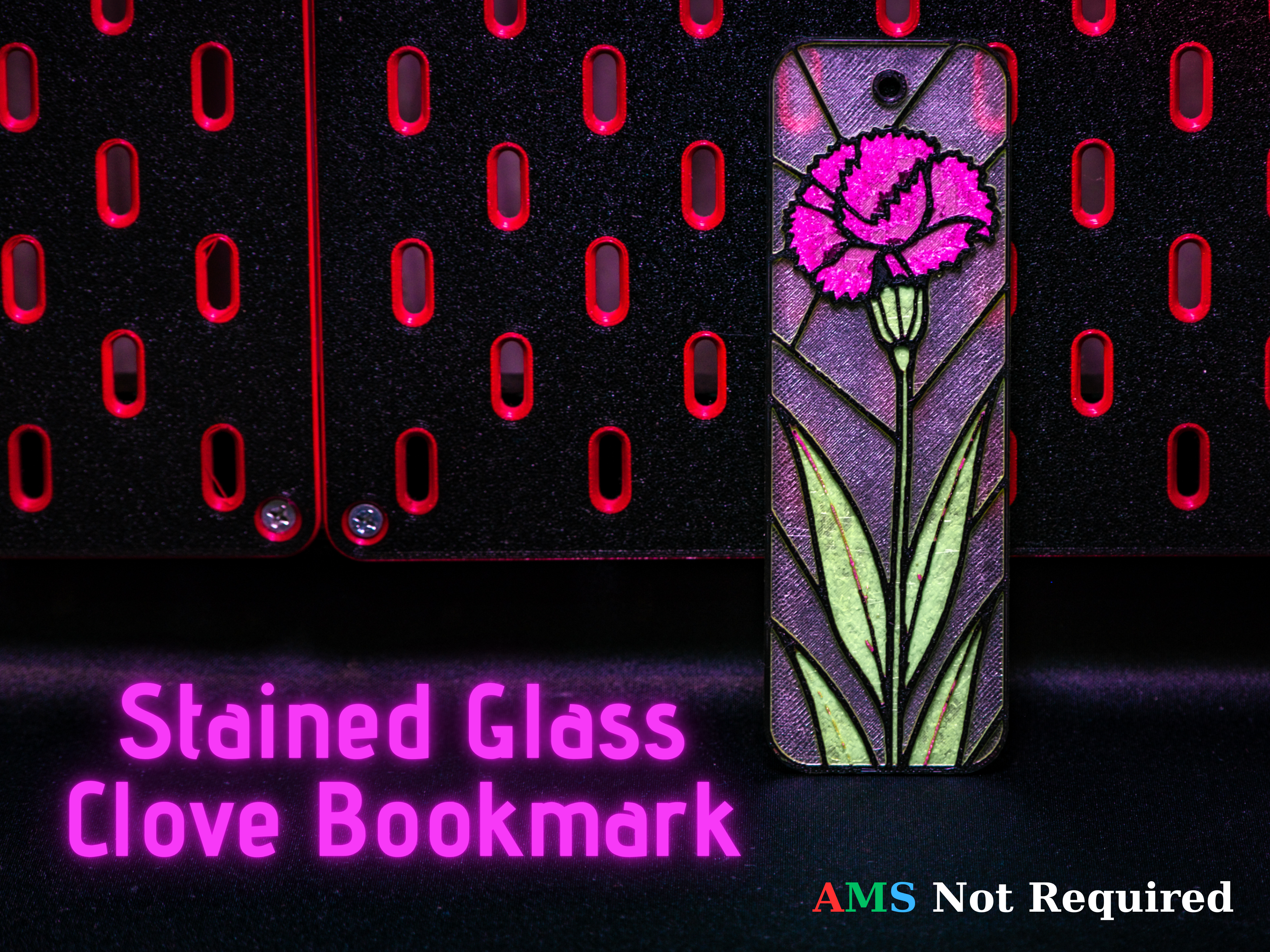 Stained Glass Clove - Hueforge Bookmark