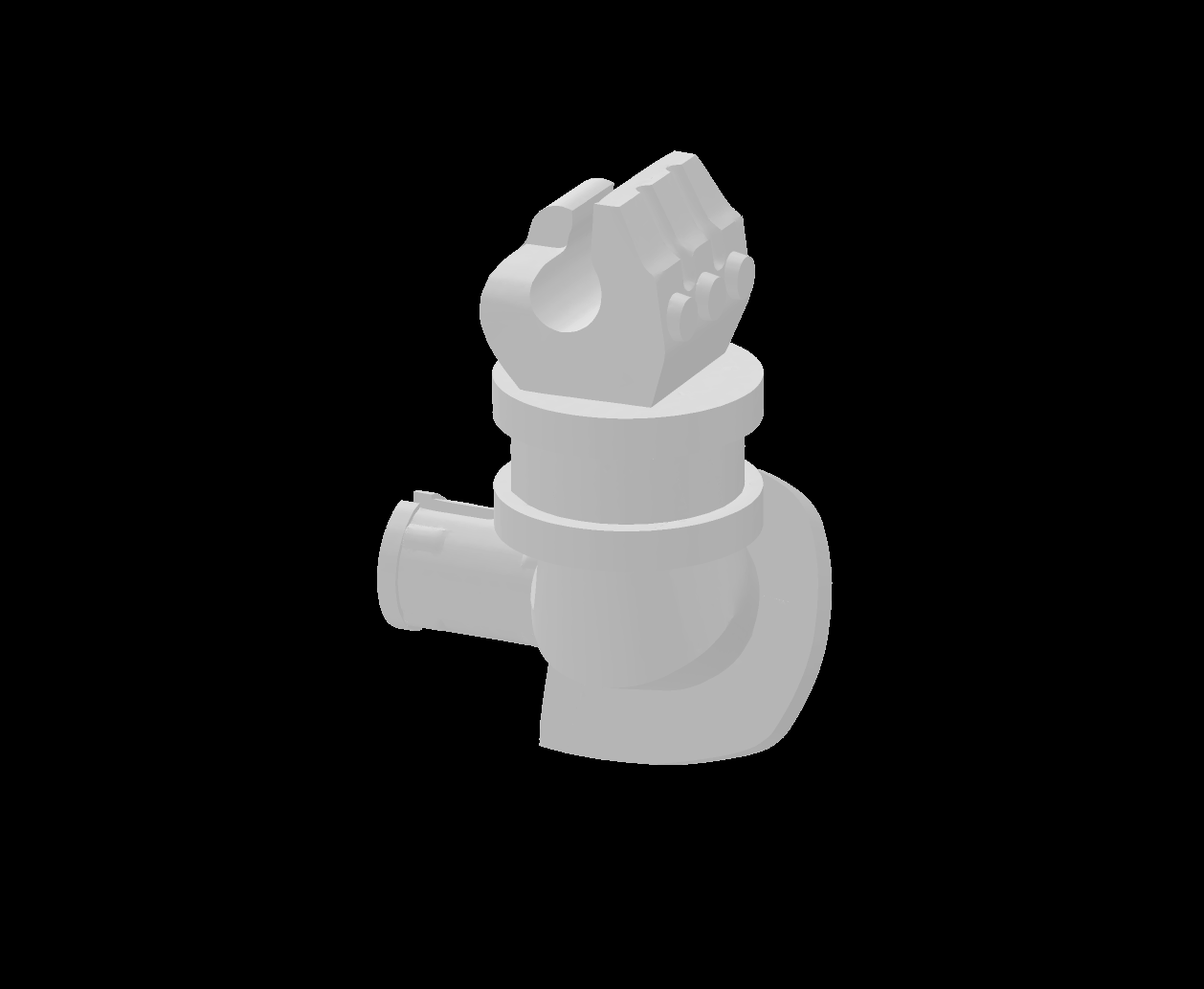 Lego Compatible (24101.dat) Arm Armored Left with Shoulder and Pin Pattern (Nexo Knights Axl)