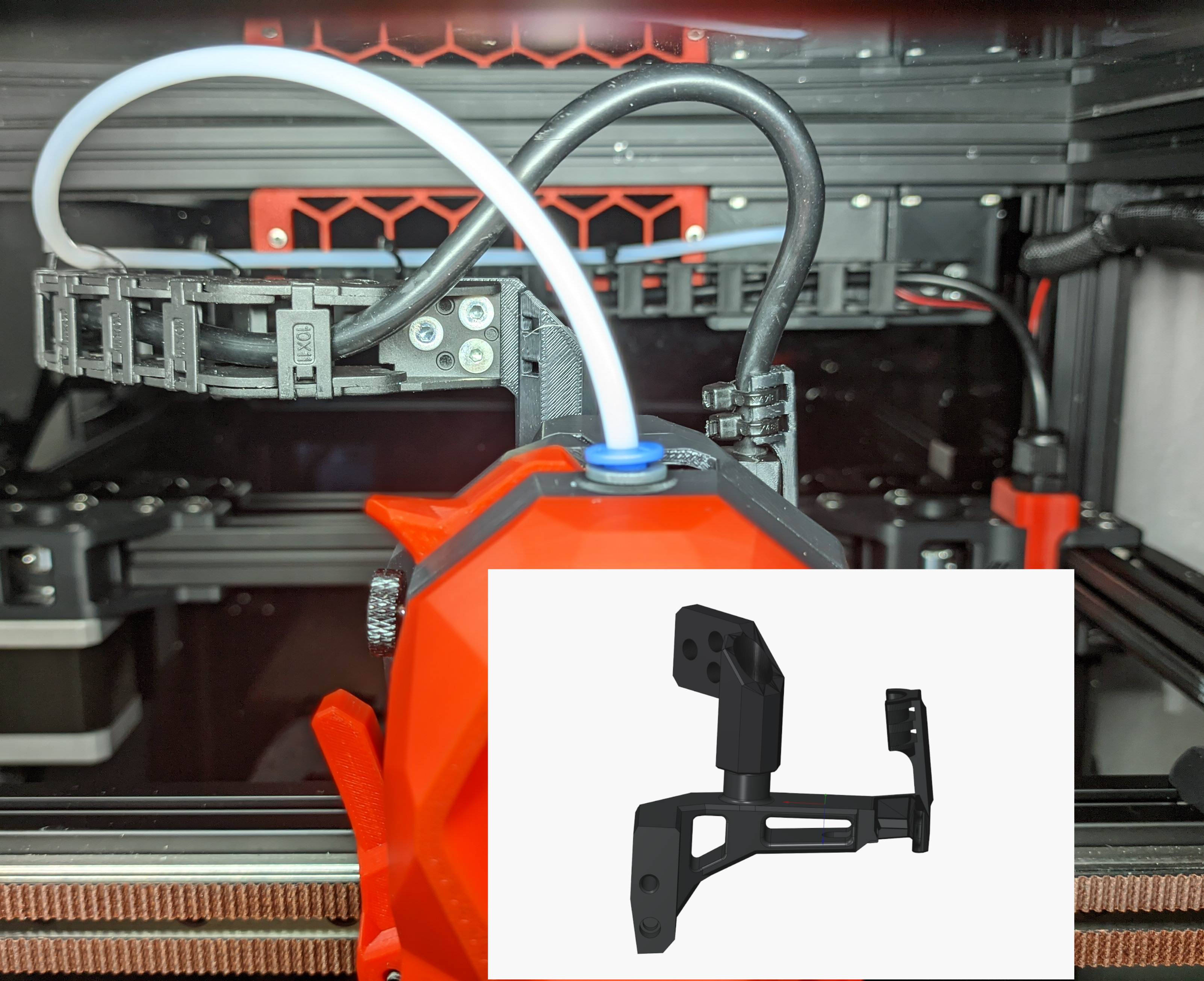 Voron-Trident Stealthburner CW2 Bambu-Schleppketten Halter für Canbus und BTT SB2209 RP2040