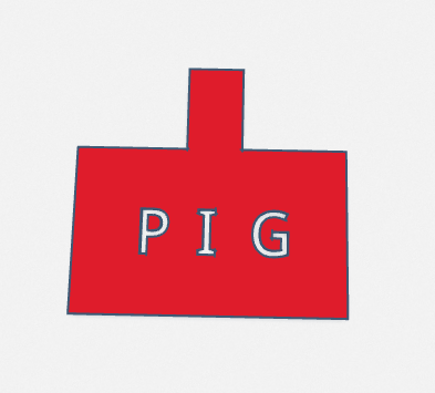 "PIG" stencil