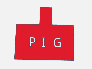 "PIG" stencil